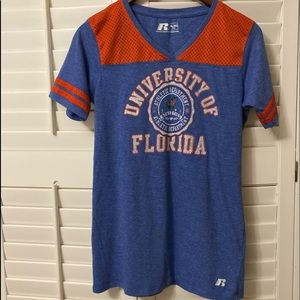 Blue & Orange RUSSELL Gators Tee Size XLarge